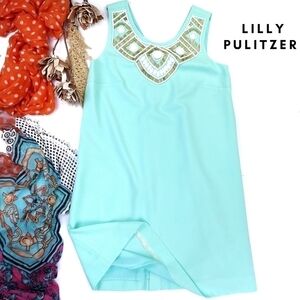 Lilly Pulitzer Pastel Beaded Dress Size Xs